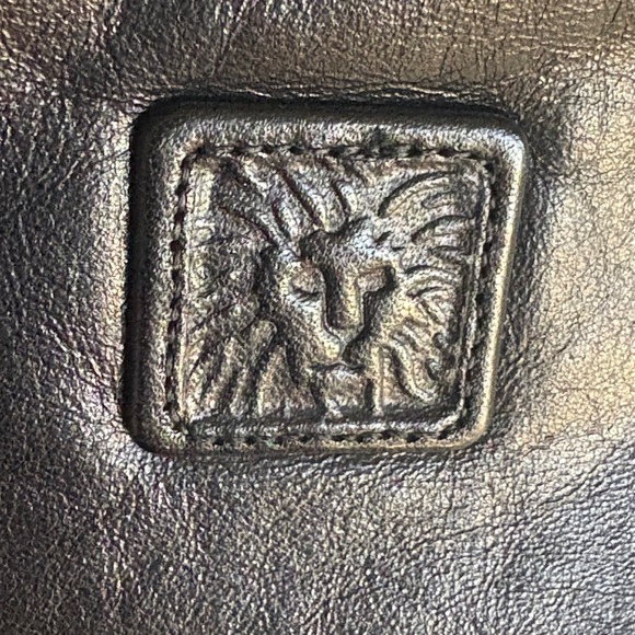 VTG Anne Klein for Calderon Black Gold Leather Clutch Evening Bag Designer Purse - Picture 3 of 8